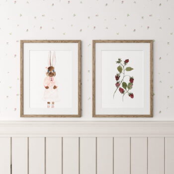 Bunny Raspberry posters for baby