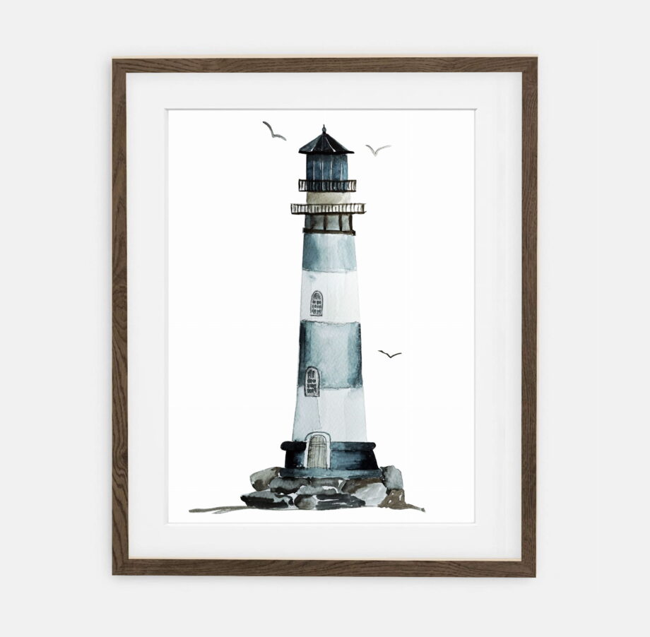 Lighthouse Poster | Poster for boy Collection By the Sea | room interior decoration for boy.