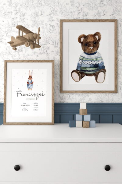 Plakat dla dziecka oraz metryczka narodzin dziecka