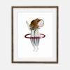Plakat Myszka hula hop | Plakat dla dziecka Kolekcja Cyrk | dekoracja wnętrza pokoju dla dziecka