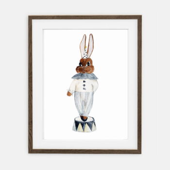 Plakat Cyrkowy królik | Plakat dla dziecka Kolekcja Cyrk | dekoracja wnętrza pokoju dla dziecka