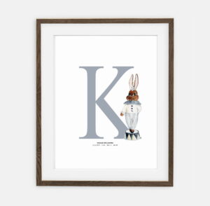 Circus Rabbit Initial for baby Circus Collection | interior decoration of baby's room