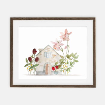 Provençal House Poster | Poster for child Forest Collection | interior decoration of a child's room.