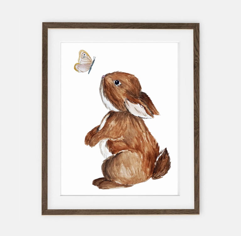 Plakatas "Antos Bunny" | Plakatas vaikams Miško kolekcija | Interjero dekoravimas vaikų kambariui