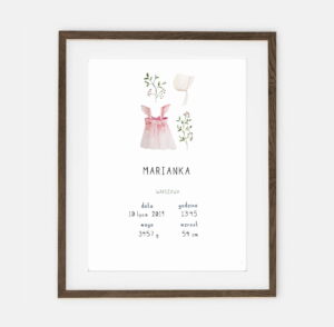 Metric for a girl Mini collection | interior decoration of a girl's room