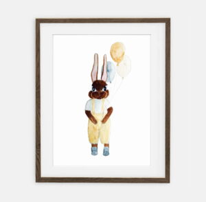Αφίσα γενεθλίων Rabbit | Αφίσα για ένα παιδί Συλλογή γενεθλίων δάσους | Εσωτερική διακόσμηση για το δωμάτιο ενός παιδιού