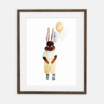Birthday Rabbit Poster | Poster for child Forest Birthday Collection | interior decoration of a child's room.