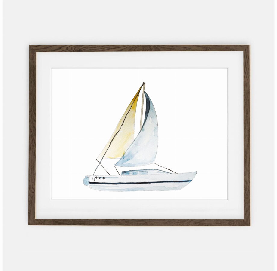 Poster Boat II | Poster for boy Collection By the Sea | room interior decoration for boy.