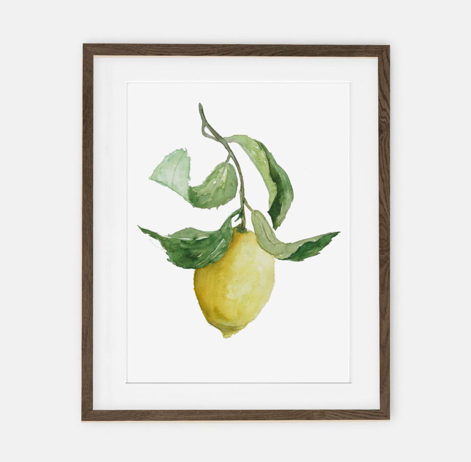 Lemon poster for home | Poster for home Botany collection | room interior decoration for home.