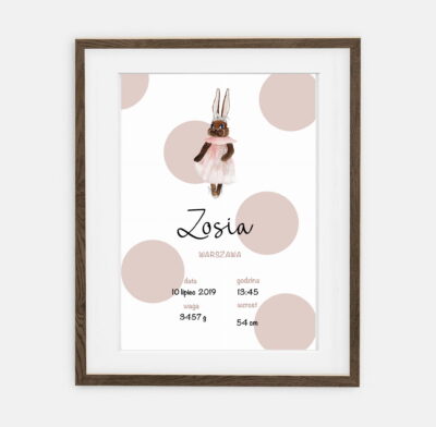 Bunny Aniela Dot Metric for girls Retro Bunny Collection | room interior decoration for girls.