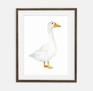 Poster Goose | Poster for child Collection In the countryside | interior decoration of a child's room.