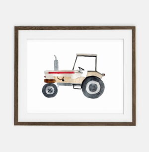 Poster di un trattore | Poster per un ragazzo Collezione di campagna | Decorazione d'interni per la camera di un ragazzo