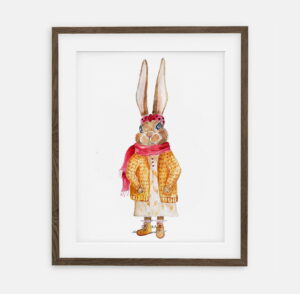 Antoinette Bunny Poster | Poster för flickor Retro Bunny Collection | rumsinredning för flickor