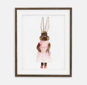 Póster Sofia Bunny | Póster para niñas Colección Retro Bunny | Decoración interior de una habitación de niña