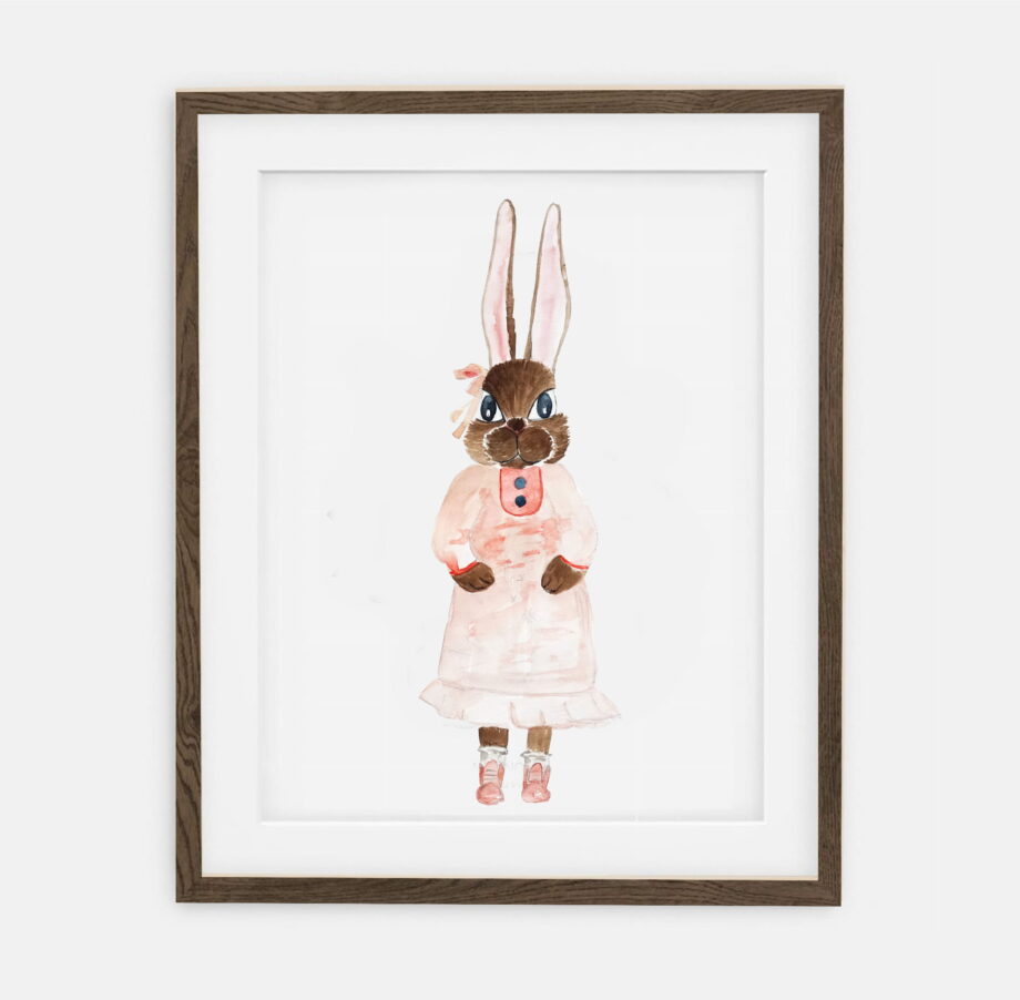 Poster Bunny Stefania | Poster für Mädchen Retro Bunny Collection | Inneneinrichtung eines Mädchenzimmers