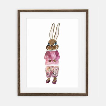Adela Bunny Poster | Poster for girls Retro Bunny Collection | interior decoration of a girl's room.