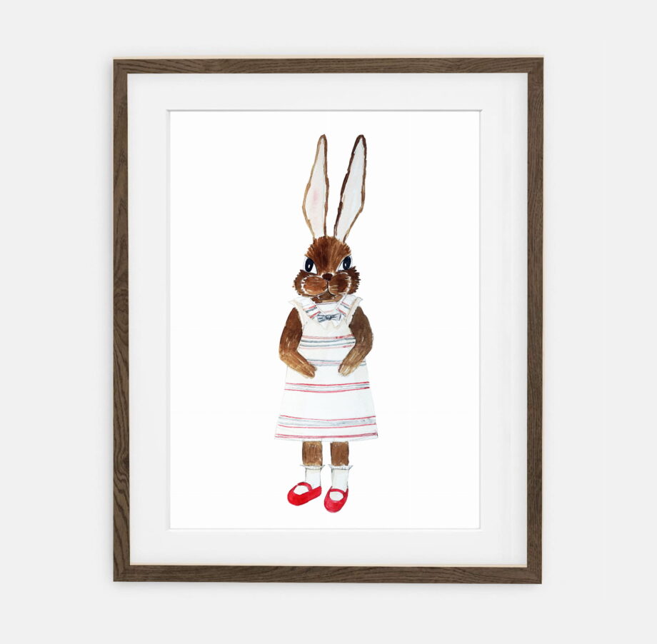 Adrianna Bunny Poster | Poster for boy Retro Bunny Collection | room interior decoration for boy.