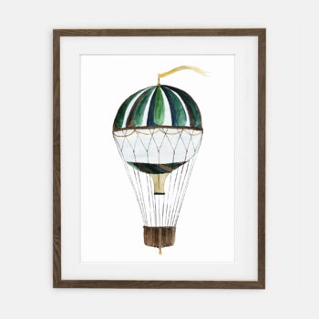 Poster Balloon Green | Poster for boy Collection Travel | room interior decoration for boy.