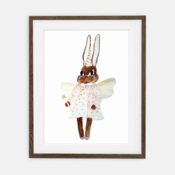 Plakát s pohádkovým zajíčkem | Plakát pro dívky Retro Bunny Collection | Dekorace do pokoje pro dívky
