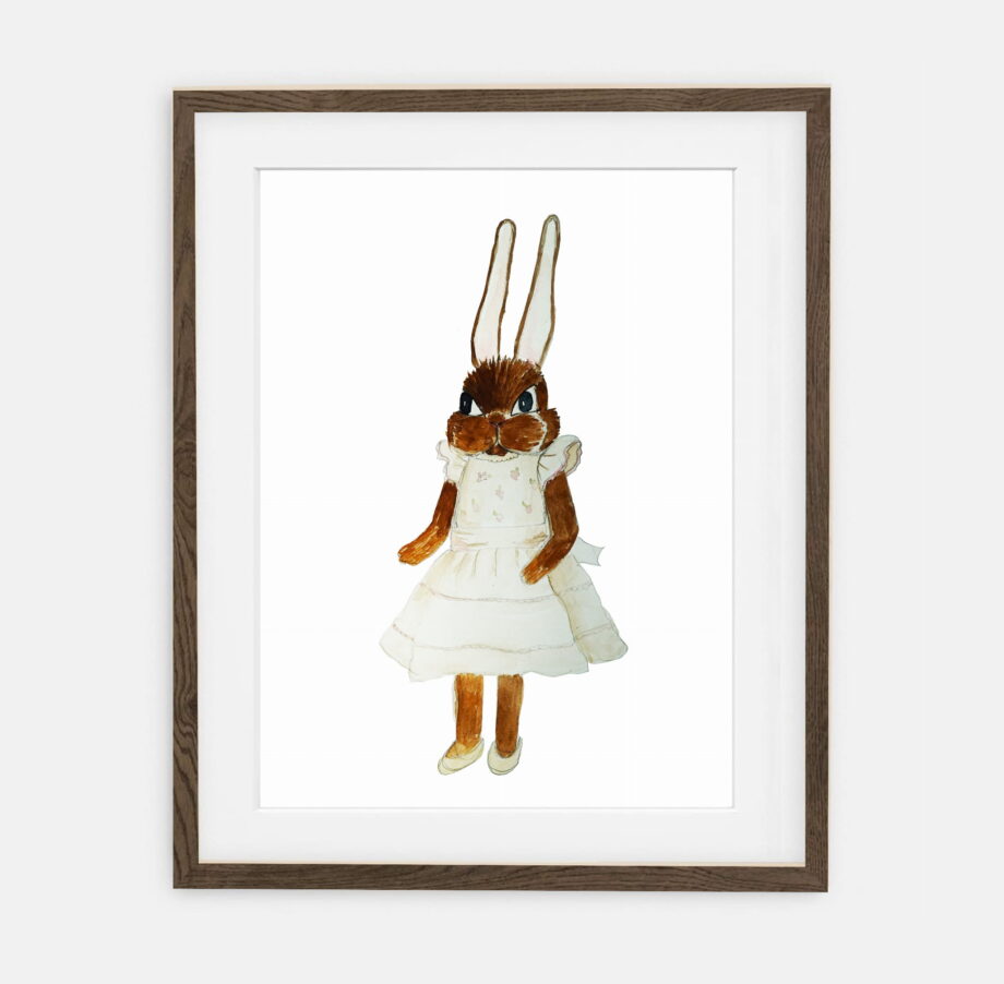Celine Bunny Plakatas | Plakatas mergaitėms Retro Bunny kolekcija | Mergaitės kambario interjero dekoravimas