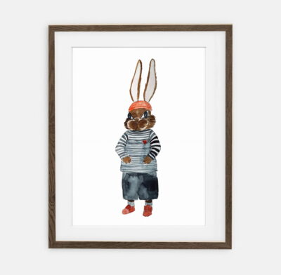Plakat Królik Antoni | Plakat dla chłopca Kolekcja Retro Króliczki | dekoracja wnętrza pokoju dla chłopca