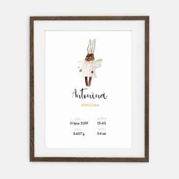 Zajíček Víla Narozeninová dívka Retro Bunny Collection | Interiérová dekorace do dívčího pokoje