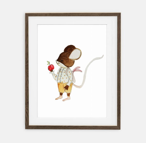 Αφίσα για το ποντίκι του μαθητή | Αφίσα για ένα παιδί Συλλογή γενεθλίων του δάσους | Εσωτερική διακόσμηση για το δωμάτιο ενός παιδιού