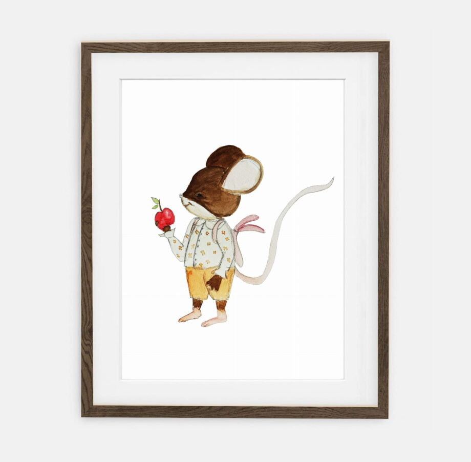 Pupil Mouse Poster | Poster for child Forest Birthday Collection | interior decoration of a child's room.