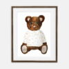 Adeline Teddy Bear Poster | Poster for a boy Teddy Bears Collection | Sisustussisustus pojan huoneeseen