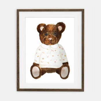 Adeline Teddy Bear Poster | Poster for boy Teddy Bear Collection | room interior decoration for boy.
