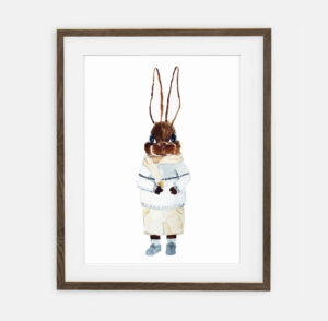 Gustav Bunny Poster | Αφίσα για αγόρι Retro Bunny Collection | Εσωτερική διακόσμηση για το δωμάτιο ενός αγοριού