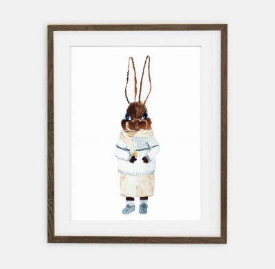 Plakat Królik Gustaw | Plakat dla chłopca Kolekcja Retro Króliczki | dekoracja wnętrza pokoju dla chłopca