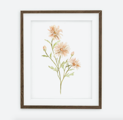 Tea Flower Poster | Poster for a Girl Spring Dream Collection | interior decoration of a girl's room.