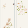 Tapeta dla dziewczynki - Wiosenne kwiaty i pszczółki paski