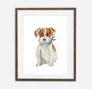 Poster de cachorro Jack Russel para uma criança