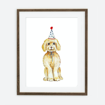Poster Kleiner Pudel | Poster für ein Kind Hundegeburtstag Kollektion | Inneneinrichtung für ein Kinderzimmer