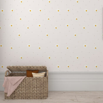 Gänseblümchen-Tapete für ein Mädchen oder Schlafzimmer