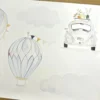 Naklejki ścienne dla dzieci garbus balony chmury
