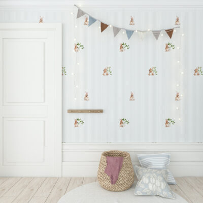 Decorations for children's room with rabbit theme