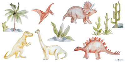 Naklejki na ścianę dinozaury do pokoju dziecka 9 Naklejki z dinozaurami do pokoju chłopca