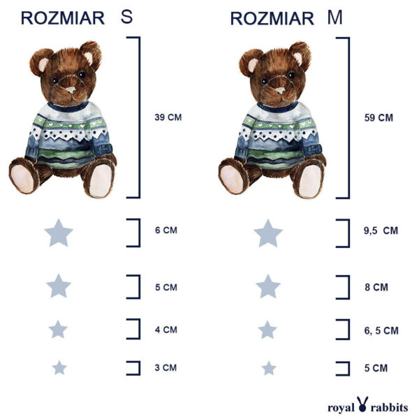 Naklejki dla dzieci miś i gwiazdki
