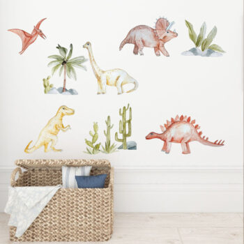 Dinozaurai Sienų lipdukai berniukui Dinozaurų motyvai | berniuko kambario interjero dekoravimas