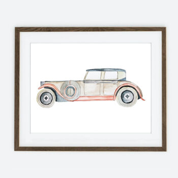 Old Car Poster III | Poster for child Dog Birthday Collection | interior decoration of a child's room.