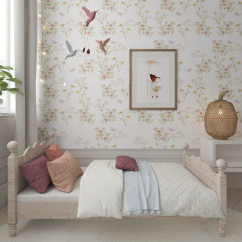 Wallpaper for the home with floral patterns.