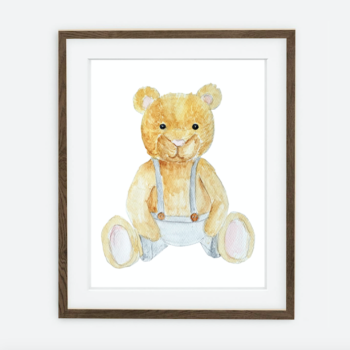 Teddybär Felek Poster | Poster für einen Jungen Teddybären Kollektion | Inneneinrichtung für ein Jungenzimmer