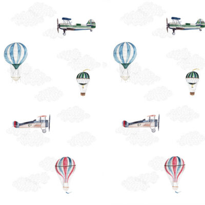 Tapeta balony, samoloty i chmury