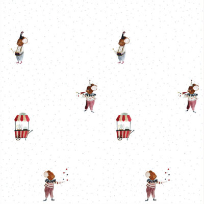 Wallpaper for children's room in circus style