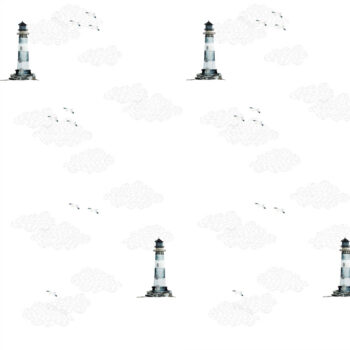 Wallpaper for child lighthouse clouds