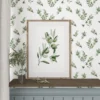 Papel de parede verde-oliva para a cozinha