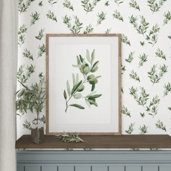 Wallpaper for the kitchen olives